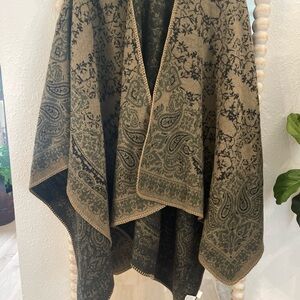 Nomad Olive Green Paisley Jacquard Wrap